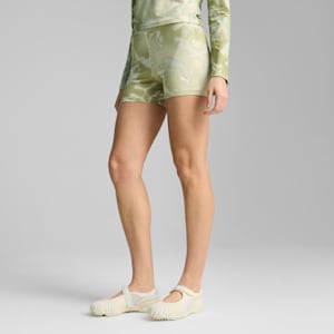 DARE TO Women's All-Over Print 3" Tights, Pistachio Green-AOP, extralarge